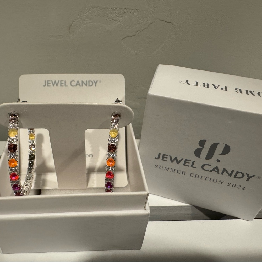 Bomb Party The Flora Jewel Candy October 2024 Hoop Earrings